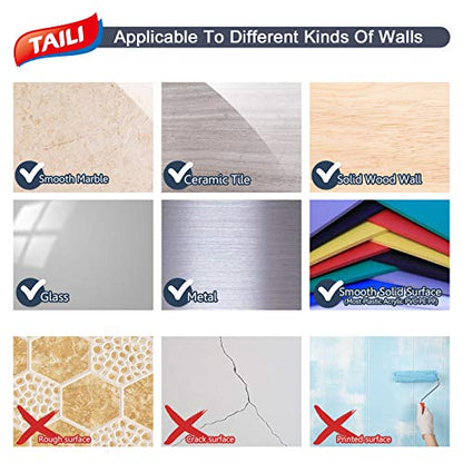 TAILI Strong Vacuum Suction Cup Bath Corner Shower Caddy Storage Basket + 4 Extra Hooks, No Drill Bathroom Shelves for Kitchen Bedroom Organizer Set, White in Plastic - style: 6 pack