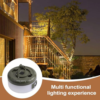 LED Camping Light – Portable Lamp, String Lighting | Ultra-Long Battery Life, Hanging Atmosphere Illumination for Tent Hiking Fishing Outdoor Travel Adventure Gear - size: 8 meters warm light