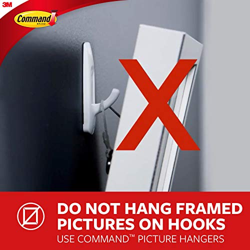 Command Bath Medium Hooks, 3 lb Capacity, 2-Hooks, 2-Strips, Organize Damage-Free - color: White, size: Medium