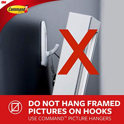 Command Bath Medium Hooks, 3 lb Capacity, 2-Hooks, 2-Strips, Organize Damage-Free - color: White, size: Medium