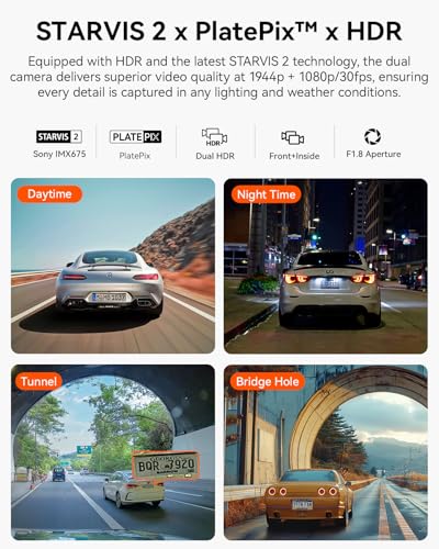 Vantrue N2X 2.7K Dash Cam Front and Inside, 5G WiFi Dual Dash Camera for Car with HDR IR Night Vision, STARVIS 2, GPS, 2.5K/60FPS, G-Sensor, 24/7 Parking Mode, Voice Control, Support 512GB Max