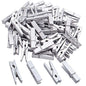 Jdesun 50 Pieces Photo Clips,Mini Silver Wooden Picture Paper Clip Clothespins Peg for Office,Home,Arts - color: Silver(wood)