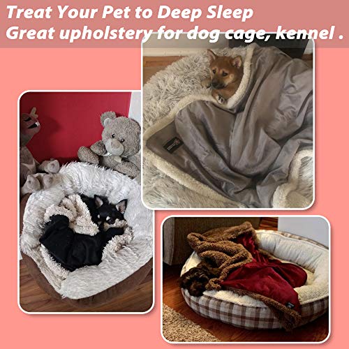 Kritter Planet Dog Blankets for Small Dogs, Soft Puppy Blanket, Pet Blankets for Cats, Lightweight & Washable, Perfect for Dog Beds, Car Seats, Creat, 30x40 inches - color: Brown