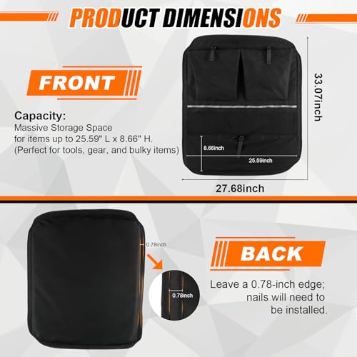 Storage Panels Compatible with 2015-2026 Ford Transit High/Mid Roof Van, Rear Door Middle Storage Panel Organizer, Heavy-Duty Multi-Layer Material for Van Life Gear, Middle