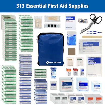First Aid Only 313 Piece Home & Go Emergency First Aid Kit (91081) - size: 313 Piece