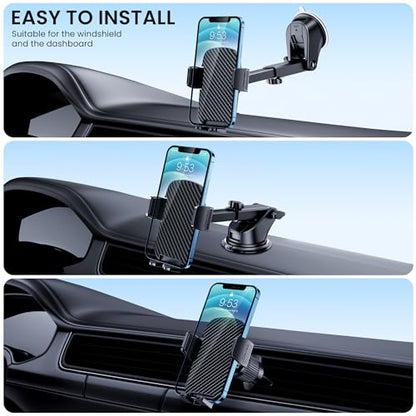 Car Phone Holder [Military-Grade Suction] Phone Stand for Car [Super Stable] Automobile Car Mount for iPhone Universal Accessories Air Vent Dashboard Windshield Mount Fit Vehicle Accessories - style: Modle-A