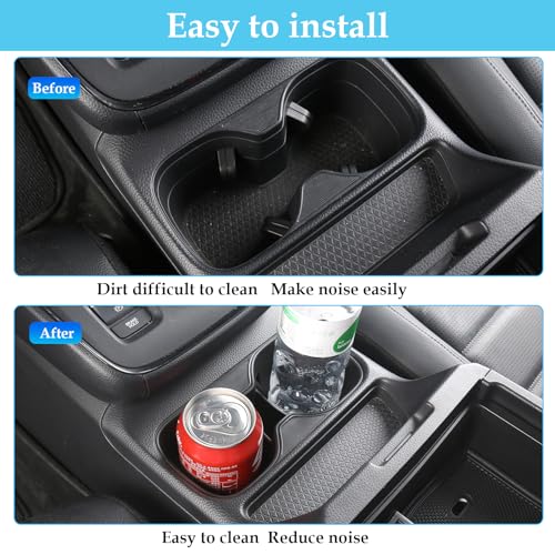 Front Cup Holder Compatible with Honda 2023-2025 2026 CRV Accessories (Include HEV) TPE Material Front & Rear Insert Center Console Organizer - color: for Honda 2023-2026 CRV (Front)