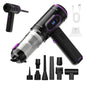 Mini Cordless Car Vacuum Cleaner,15000PA Handheld Vacuum Cleaner,2-in-1 Air Duster and Vacuum Cleaner,Hand Held Vacuum with LCD Display,Multi-Nozzles,Portable Vacuum for Car,Home,Pet Hair,Office