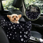 Center Console Dog Car Seat Safe Travel for Small Dogs Under 15 lbs Detachable Washable Pet Carrier with Storage Pockets & Safety Leash,Black - color: Black
