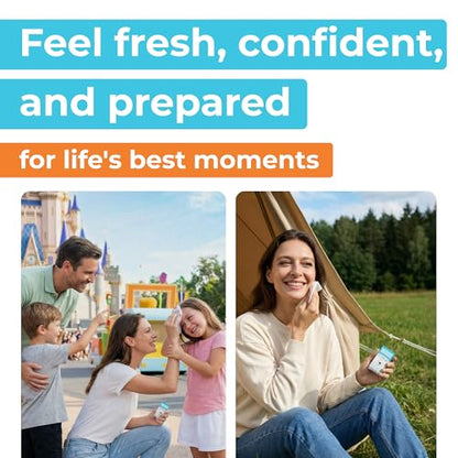 Impossibly Compact Travel Flushable Wipes - 99.5% Water and Aloe - Safe for Sensitive Skin & Hypoallergenic - Travel Essentials for Adults & Kids, Unscented, 8 Pack 48 Wipes - size: 6 Count (Pack of 8)