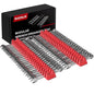 WAENLIR 48PCS Magnetic Modular Wrench Organizer Set-Tool Drawer Storage Rack with Metric&SAE Labels, Wrench Holder with Magnet, Perfect Tool Gift for Men, father, boyfriend, DIYers & Mechanics (Red) - color: Red
