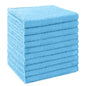 UNIMADE Washcloths Bulk - 10 Pack - Face Towels (12" x 12"), Highly Soft Wash Cloths and Hand Towels, Fast Drying Multi-Purpose Microfiber Cleansing Cloths for Bathroom, Hotel, Spa, and Salon - Blue - color: Blue, size: 10Pack
