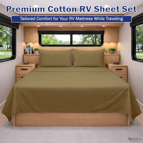 KRISHNA Twin Size 4 Piece Egyptian Cotton Sheet Set, Luxury Hotel Quality Taupe Solid Bed Sheets, Soft Breathable Cooling Bedding, 6-10 Inch Deep Pocket Fitted Sheet - color: Taupe Solid, size: Twin : 39" x 75"