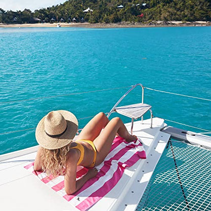 Dock & Bay Beach Towel - Quick Dry, Sand Free - Compact, Lightweight - 100% Recycled - Includes Bag - Cabana - Phi Phi Pink - Large (160x90cm, 63x35) - color: Cabana - Phi Phi Pink, size: Large (160x90cm, 63x35")