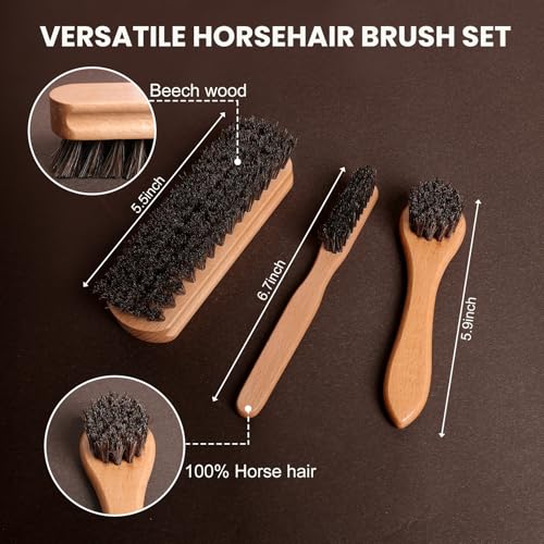 Nuroon Leather Boots Care Kit- Leather Cleaner Boots Shoes Cleaning Kit, Saddle Soap,Mink Oil and Wax Waterproofer - style: 10 Pieces