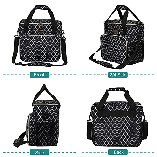 BAGLHER Dog Travel Bag, Pet Travel Bag (ALL Pet Travel Supplies), With 2 Pet Food Containers and 2 Collapsible Silicone Bowls; Essential Kits for Travel DLblack - color: DLblack, size: Medium
