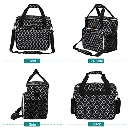 BAGLHER Dog Travel Bag, Pet Travel Bag (ALL Pet Travel Supplies), With 2 Pet Food Containers and 2 Collapsible Silicone Bowls; Essential Kits for Travel DLblack - color: DLblack, size: Medium