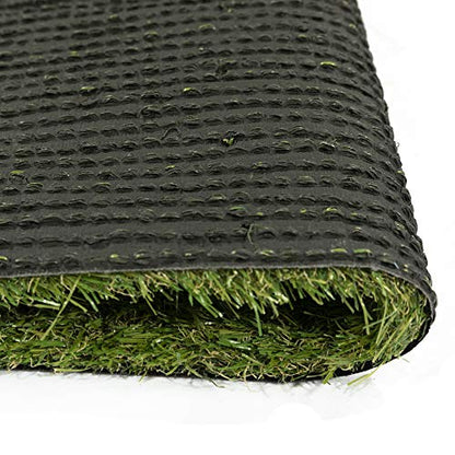 Ottomanson Artificial Grass Puppy Potty Training Pad with Tray, 15" x 30" Reusable Pee Pad for Small Pets and Dogs - color: A Black Tray/Grass, size: Pet - 15" x 30"