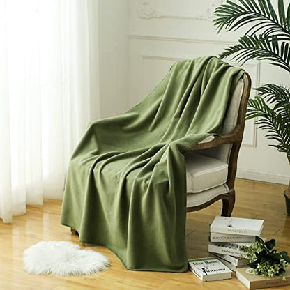 Oudain 10 Pcs Fleece Blanket Bulk 50 x 60 Inch Soft Lightweight Travel Throw Solid Colors Fleece Airplane Blanket for Pet Bed Couch Sofa Home Office Wedding Gifts Travel Camping