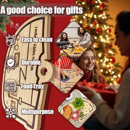 Happy Camper Bamboo Large Cutting Board, Rv Wooden Stove Top Cover Noodle Board,Meat Cutting Board for BBQ, Carving Board for Turkey,Large Charcuterie Board,RV Kitchen Decoration - style: big