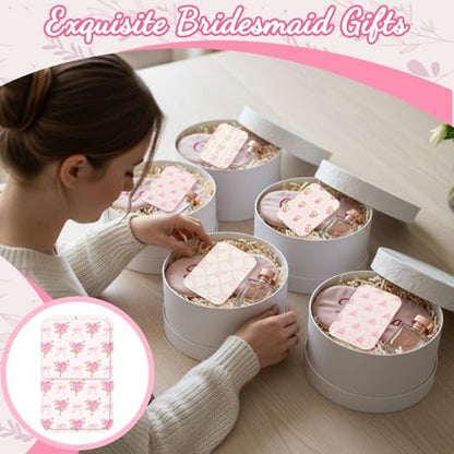 Geelin 12 Pcs Compact Mirror Bulk Mini Pocket Mirrors for Women Travel Folding Mirror Portable Hand Mirrors for Graduation Party Gift Camping Office Home(Pink Rose) - style: Pink Rose