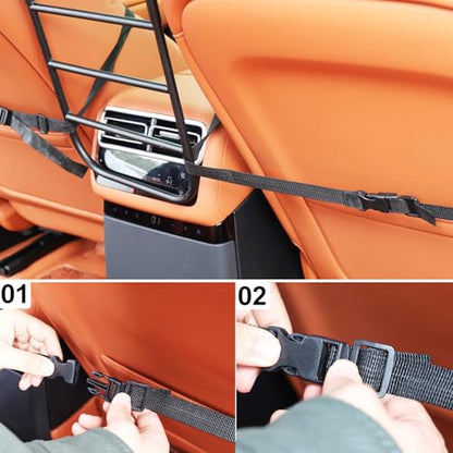 Metal Car Dog Barrier for Small to Medium Dog,Hard to Climb Over,Durable Pet Barrier for Car,Elastic Ropes & Buckle Straps Firmly Fixed,Easy Installation,Limited Lifetime Warrnaty - size: Small