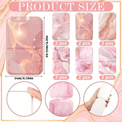 Geelin 12 Pcs Compact Mirror Bulk Mini Pocket Mirrors for Women Travel Folding Mirror Portable Hand Mirrors for Graduation Party Gift Camping Office Home(Marble) - style: Marble
