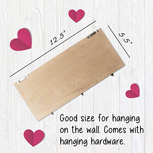 VILIGHT Dog Mom Gifts Leash Holder Home Sign - Farmhouse Wall Decor with Hooks - Funny Dog Lover Gifts for Women Man - 12.6x5.5 Inches