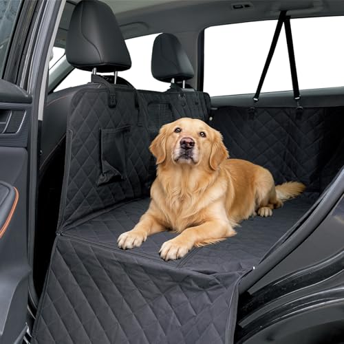 Back Seat Extender for Dogs, Semi-Hard Bottom Car Seat Cover for Dog, Waterproof & Anti-Scratch, Upgraded Support, Easy to Install and Clean, Fits Compact SUVs Only - style: Hard Bottom