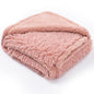 Pink Waterproof Calming Dog Blanket Reversible Faux Fur Sherpa Blankets for Couch Covers Fuzzy Pet Bed Cover Sofa Furnitures Protective(Pink,L-65x57in) - color: Pink, size: L-65x57in