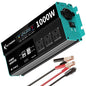 1000W Power Inverters 12V DC to 110V AC Converter for Vehicles USB-C/PD 25 Watts Fast Charging Ports Car Charger Adapter with a Cigarette Lighter Ports Plug Outlet - size: Modified sine wave-1000W
