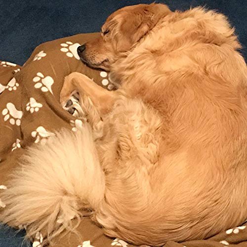 Comsmart Pet Blanket Dog Cat Soft Fleece Blankets Sleep Mat Pad Bed Cover with Paw Print for Kitten Puppy and Other Small Animals, 6 Pack of 39x35 Inches - size: 6 Pack of 39x35 Inches
