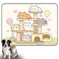 Nuxovilar Pet Food Mat Dog Supplies Whimsical Cat-Themed Polyester (23.62×17.71 inches) Bowl Water Spill Pad Feeding Gear for Home, Pet Tree Area, Feeding Spot - color: Mi07693