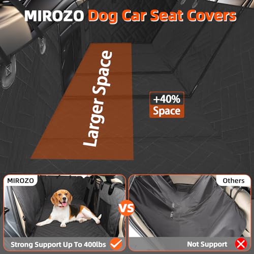 MIROZO Back Seat Extender for Dogs,Dog Car Seat Covers,600D Heavy Duty Seat Cover for Dogs,Scratch Proof Nonslip Durable Soft Back Seat Covers for Cars Trucks and SUVs,5 fold Boar Bottom - size: 5-fold For Full Size Truck / Full Size SUV