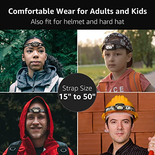 Lepro HeadLamp, 2 Pack Super Bright LED Head lamp with 6 Lighting Modes, Waterproof, Battery Powered LED Lightweight Headlight for Cycling Running Camping for Kids Adults - color: Black-2 Pack