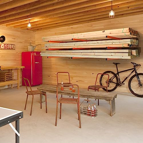 Ultrawall Wall Mount Wood Organizer Racks, Lumber Storage Metal Racks Wood Storage Racks with 3-Level (3 Pack) - style: Casual