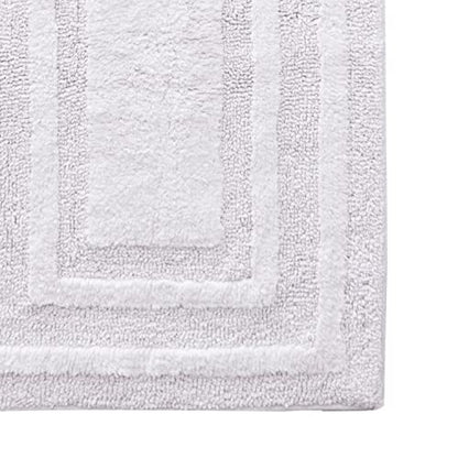 Eddie Bauer - Bathroom Rug, 100% Soft Plush Tufted Cotton Runner Rug, Highly Absorbent, Quick-Dry, and Skid-Resistant Backing (Logan White, 22" x 60") - color: White, style: 22" x 60"