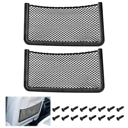 2 PCS Car Net Pocket, ABS Plastic Frame Cargo Net Storage Car Pockets Phone Net, Cars Mesh Nets Pockets with Screws for Auto, RV, Boat, and Camper Storage Nets (15.7 x 7.9 Inch) - size: 15.7 x 7.9 Inch