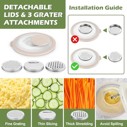 TeamFar Mixing Bowls, 3PCS Stainless Steel Serving Salad Bowls with Lids & 3 Graters, For Kitchen Mixing/Baking/Storing/Prepping, Visible & Airtight, Easy Clean - 4.5/3 / 1.5 QT, Khaki - color: Khaki, style: Transparent Airtight Lids