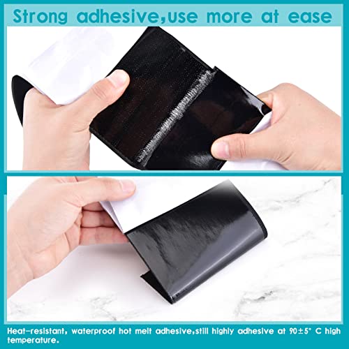 4 Inch x 18 Feet Black Adhesive Hook Loop Tape Heavy Duty, Multi-Purpose Carpet Anti Slip Rug Gripper, Double Sided Hook Loop Rolls, Couch Cushion Grip, Bulk Sticky Straps Wall Hanging Strips - size: 4in x 18ft, style: Black