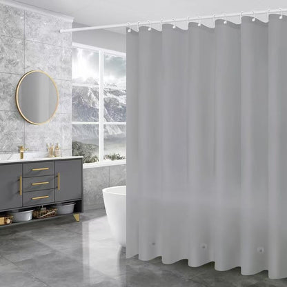 Grey Shower Curtain Liner,PEVA Shower Liner for Bathtubs Waterproof Bathroom Curtain with Weighted Stones 72 W x 72 H Inches,Plastic - color: Grey, size: 72"W x 72"L (Pack of 1)