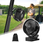 Magnetic Clip on Fan for Golf Cart, 12000mAH Battery Operated Portable Fan with 3 Speeds, LED Lantern, Magnetic Base, Suitable for EZGO Club Car Yamaha, Golf Cart & Cruise Ship Accessories - size: 1-Pack