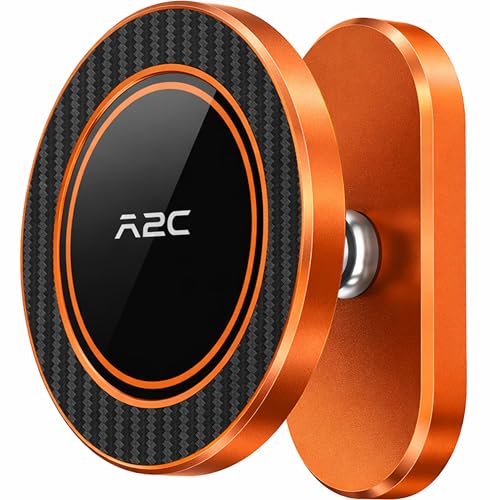 A2C Alloy Magnetic Golf Cart Phone Holder for MagSafe iPhone, Unique Golf Gifts for Men Women Golfers, Golf Gift for Him Her Husband, Golf Accessories Essentials Gadgets Fits EZGO, Club Car (Orange) - color: Orange