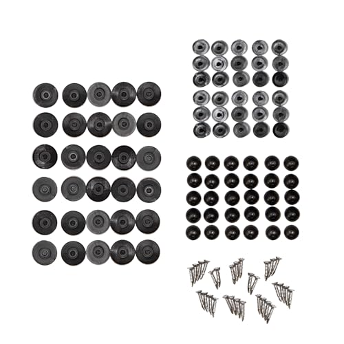 EZ Snap No-Drill Snap Fasteners Kit - Snap Kit for Exterior Shades, RV Skirting, and Boat Tops, Adhesive Studs, Caps, and Pins - DIY Professional Results with No Specialized Tools - 30pc Black Set - color: Black Snaps