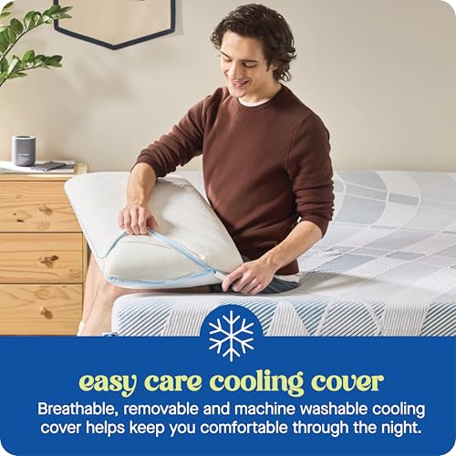 Sealy Dreamlife King Size Memory Foam Cooling Pillow with Surface Guard Technology, Removable Machine-Washable Cover, 1 Year Limited Warranty, White - size: King, style: 1 pack