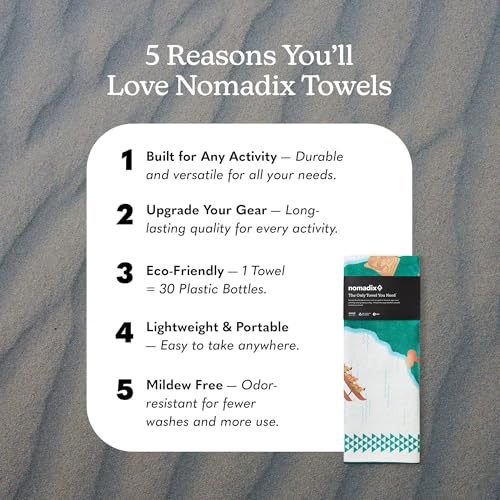 Nomadix Original Towel - Perfect for Beach, Pool, Travel, Camping, Yoga - Made with Recycled Materials - Super Absorbent - Sand Resistant - Hawaii Map - 72.5x30 - color: Green & White