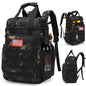 Tactical Backpack Cooler,Lunch Backpack for Men Adults Work with Handle，Soft Cooler Backpack Insulated Waterproof Leak Proof - color: Black Camo