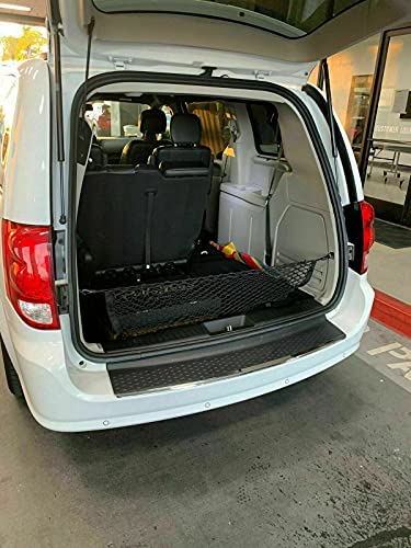 Rear Trunk Organizer Cargo Net for Dodge Grand Caravan 2008-2020 – Envelope Style Cargo Net for Van - Premium Mesh Elastic Car Trunk Organizer - Compatible with Grand Caravan