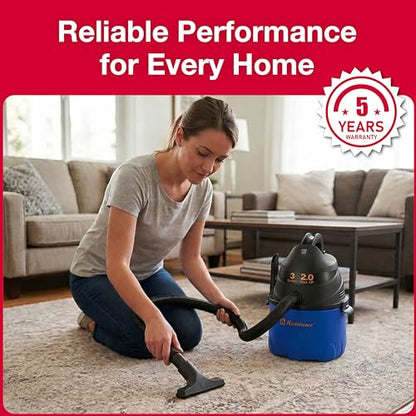 Koblenz Wet Dry Vacuum Cleaner, 3 Gallon 2.0 PHP, Twist-N-Lock Hose, Small Shop Vac, Portable Shop Vac for Home Car Garage Workshop, 10 ft Reach, Accessories Included, Blue/Black, WD-353L - size: 3 Gallon 2.0 HP
