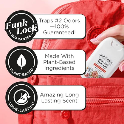 Poo-Pourri Before-You-Go Pocket Toilet Spray, Travel Essentials, Tropical Hibiscus, 1 Fl Oz, Up to 50 Uses, On-The-Go Bathroom Odor Deodorizer with Essential Oils, TSA Approved Size, Hibiscus, Apricot - size: 1 Fl Oz (Pack of 1)
